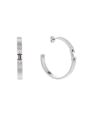Arracadas Tommy Hilfiger Stripes con acabado brillante cristal