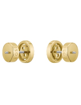 Broqueles Hugo Boss Double B Divine con acabado brillante cristal