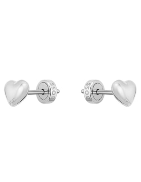 Broqueles de corazón Hugo Boss Honey Heart con acabado brillante
