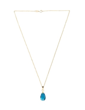 Aretes y collar Zvezda Aurore con acabado chapa de oro 18 K cristal