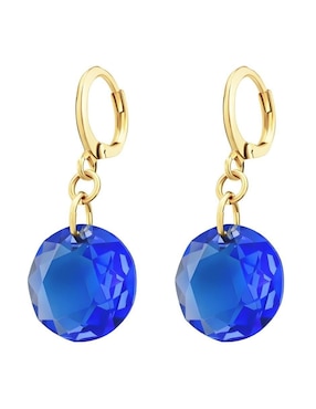 Aretes y collar Zvezda Aurore con acabado chapa de oro 18 K cristal