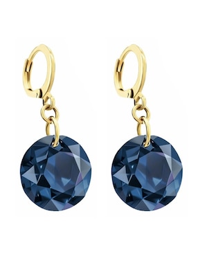 Aretes y collar Zvezda Aurore con acabado chapa de oro 18 K cristal