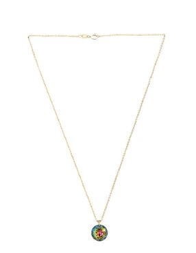 Aretes y collar Zvezda Aurore con acabado chapa de oro18 K cristal