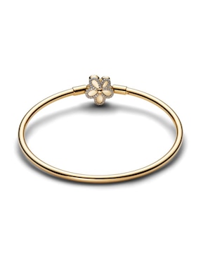 Brazalete Pandora de plata con zirconia cúbica P 925 Moments acabado baño de oro