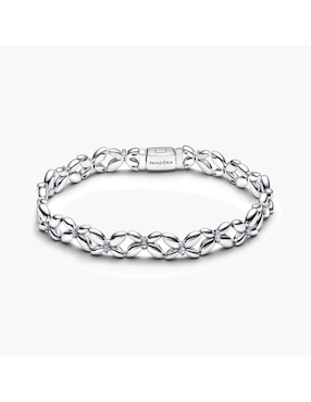 Brazalete Pandora de plata con zirconia cúbica P 925 acabado pulido