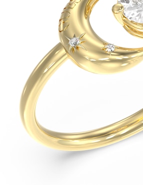 Anillo de estrella Guess Aurora circonita brillante