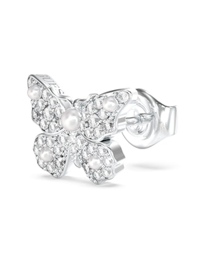Aretes cortos de mariposa Guess Borboleta con acabado pavé circonita
