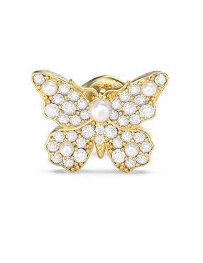 Aretes cortos de mariposa Guess con acabado pavé circonita