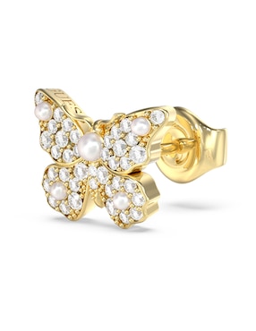 Aretes cortos de mariposa Guess con acabado pavé circonita