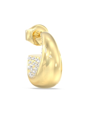 Aretes de aro Guess Moon Drops con acabado pavé zirconia