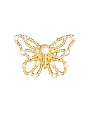 Broqueles de mariposa Guess con acabado brillante circonita