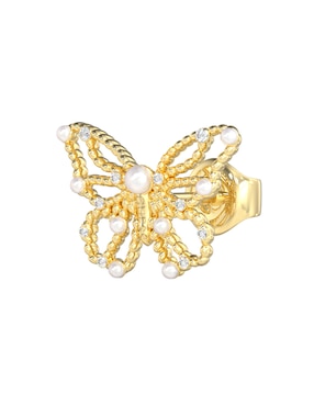 Broqueles de mariposa Guess con acabado brillante circonita