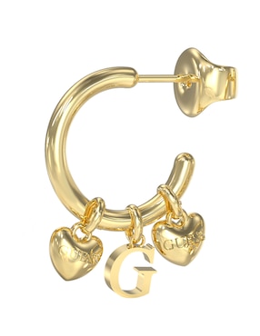 Aretes cortos Guess con acabado brillante