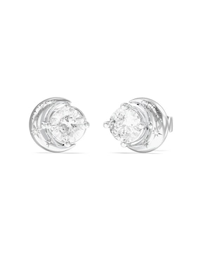 Aretes cortos de luna Guess Aurora con acabado pavé circonita