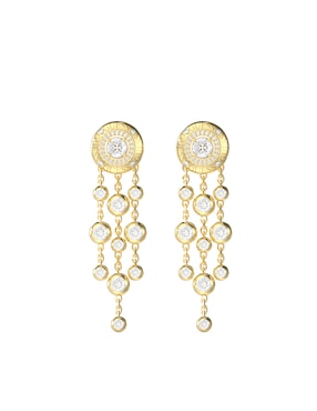 Aretes largos Guess Sparks con acabado pavé circonita