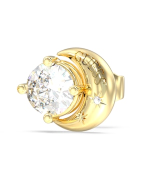 Aretes cortos de luna Guess Aurora con acabado pavé circonita
