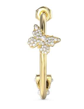 Aretes cortos de mariposa Guess Borboleta con acabado pavé circonita