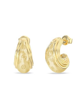 Aretes cortos Guess Viva Soleil con acabado pavé