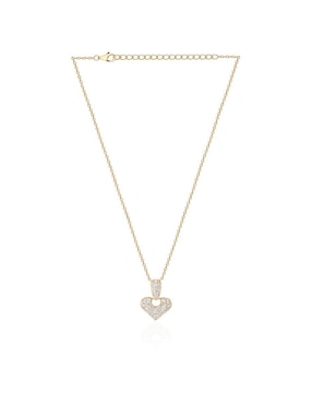 Aretes y collar de corazón Gladkova Joyería de plata P 925 zirconia