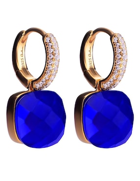 Aretes y collar Gladkova Joyería de plata P 925 zafiro