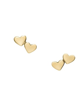 Broqueles de corazón Fossil Sutton con acabado pulido