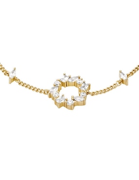 Pulsera Fossil con zirconia cúbica Ellis acabado pulido