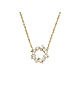 Collar con dije circular Fossil Ellis