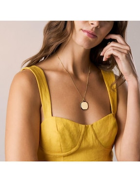 Collar con dije octagonal Fossil Harlow