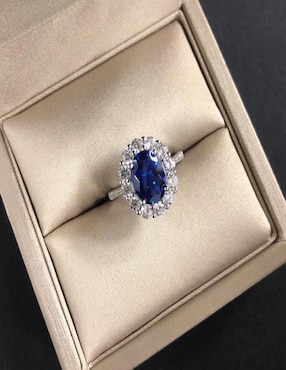 Anillo Gladkova Joyería P 925 de plata zafiro brillante