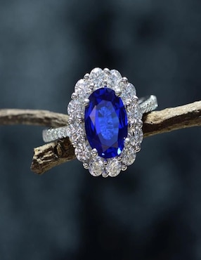 Anillo Gladkova Joyería P 925 de plata zafiro brillante