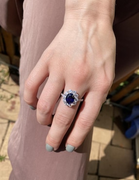 Anillo Gladkova Joyería P 925 de plata zafiro brillante