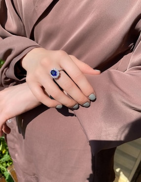 Anillo Gladkova Joyería P 925 de plata zafiro brillante