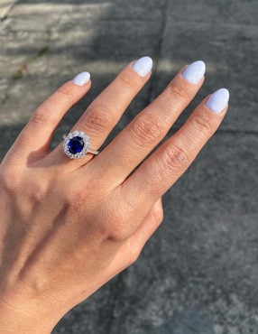 Anillo Gladkova Joyería P 925 de plata zafiro brillante
