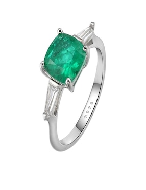 Anillo Gladkova Joyería P 925 de plata esmeralda liso