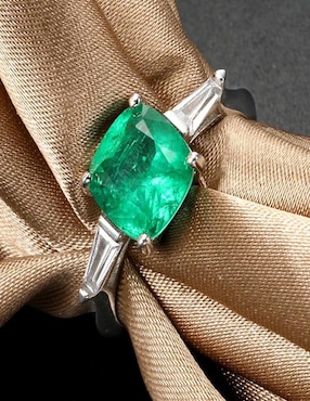 Anillo Gladkova Joyería P 925 de plata esmeralda liso