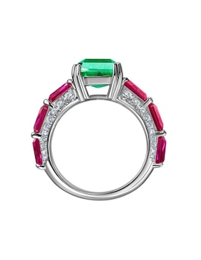 Anillo Gladkova Joyería P 925 de plata esmeralda brillante