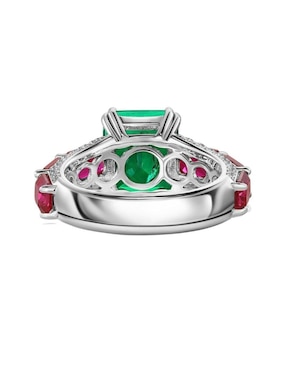 Anillo Gladkova Joyería P 925 de plata esmeralda brillante