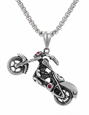 Collar con dije de calavera Nira Biker