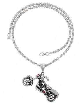 Collar con dije de calavera Nira Biker