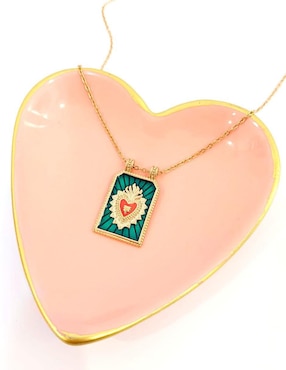 Collar con dije de corazón Ana Maria Mexico