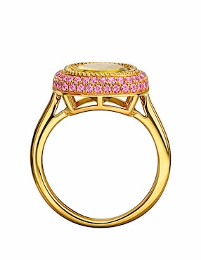 Anillo Gladkova Joyería P 925 de plata peridoto chapa de oro