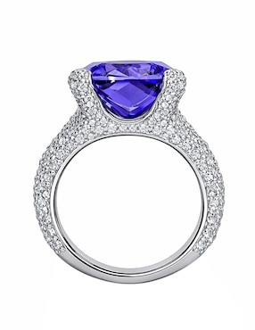 Anillo Gladkova Joyería P 925 de plata zafiro pavé