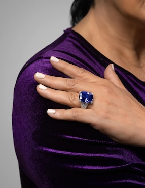 Anillo Gladkova Joyería P 925 de plata zafiro pavé