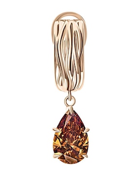 Arete individual de gota Gladkova Joyería de oro amarillo 18 k con acabado brillante
