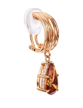 Arete individual de gota Gladkova Joyería de oro amarillo 18 k con acabado brillante