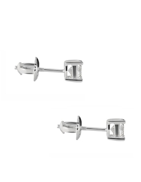 Broqueles circulares Gladkova Joyería de plata con acabado brillante moissanita