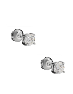 Broqueles circulares Gladkova Joyería de plata P 925 con acabado brillante moissanita