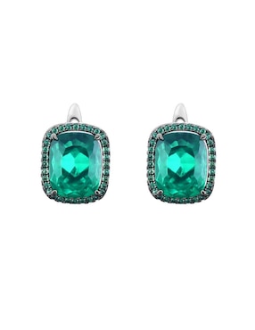 Aretes y collar Gladkova Joyería de plata P 925 esmeralda