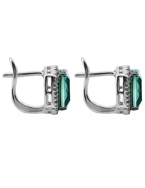 Aretes y collar Gladkova Joyería de plata P 925 esmeralda