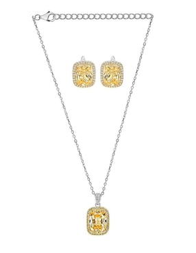 Aretes y pulsera Gladkova Joyería de plata P 925 topacio